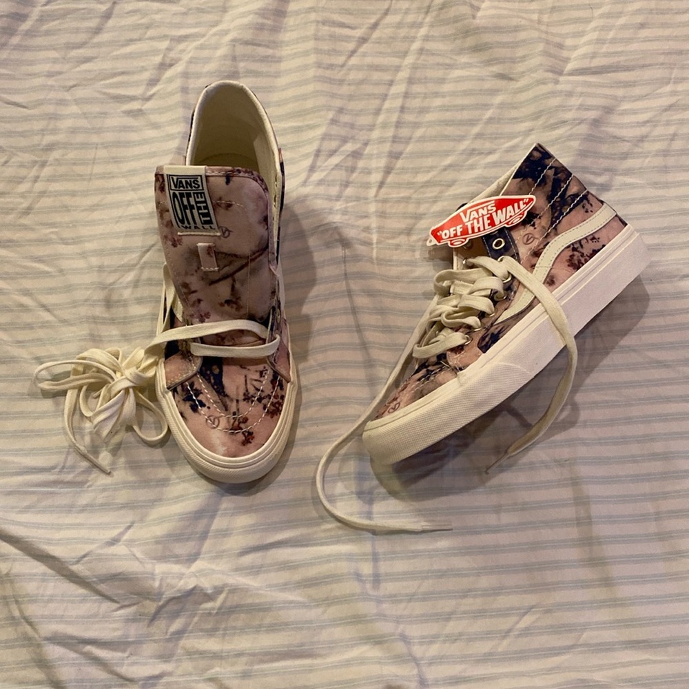 Vans floral high top sneakers